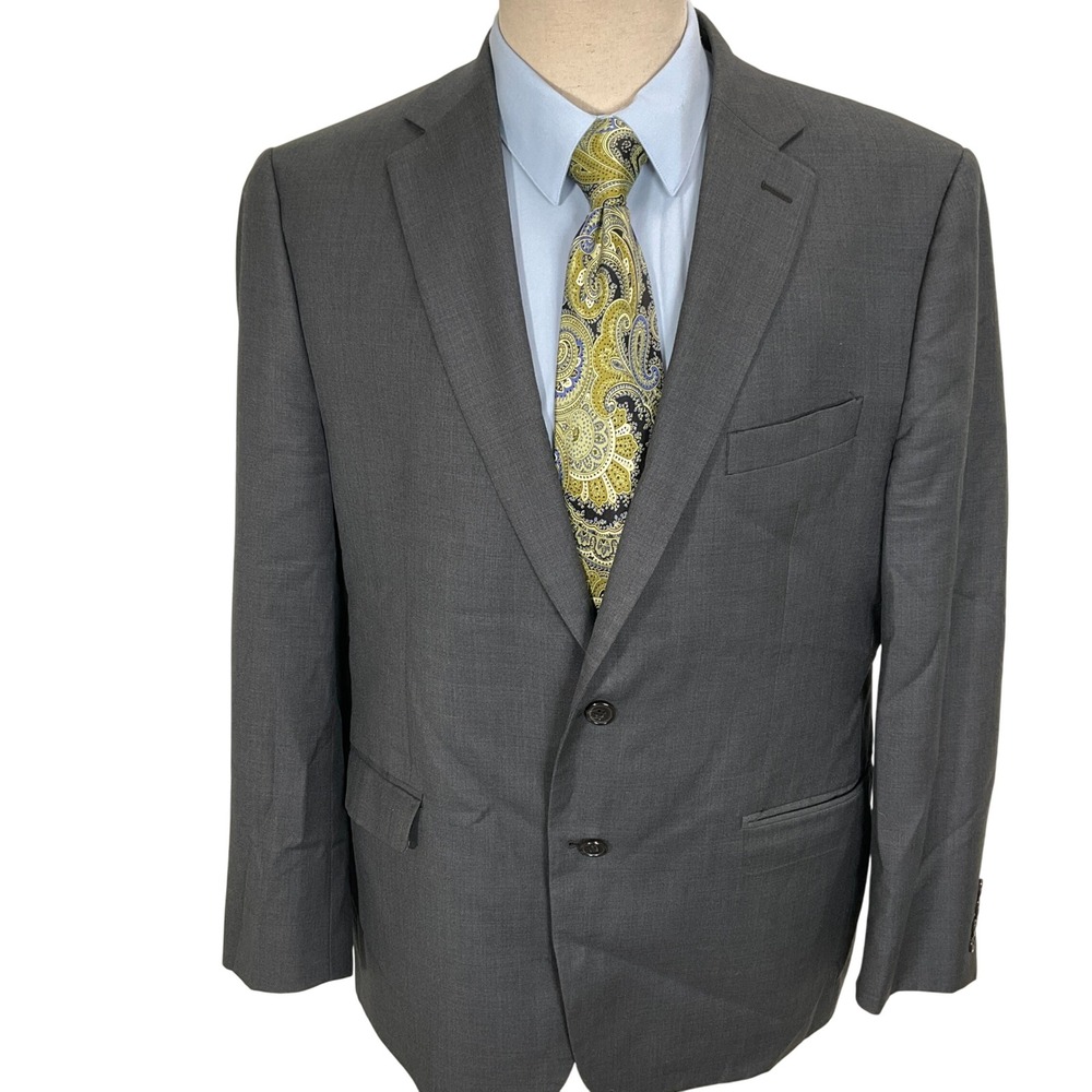 Lauren Ralph Lauren Blazer Mens 44R Gray Classic Fit Neutral Classic Wool Blend